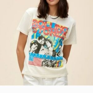 NWOT Daydreamer Women's Sz S Rolling Stones Steel Wheels Ringer Tee